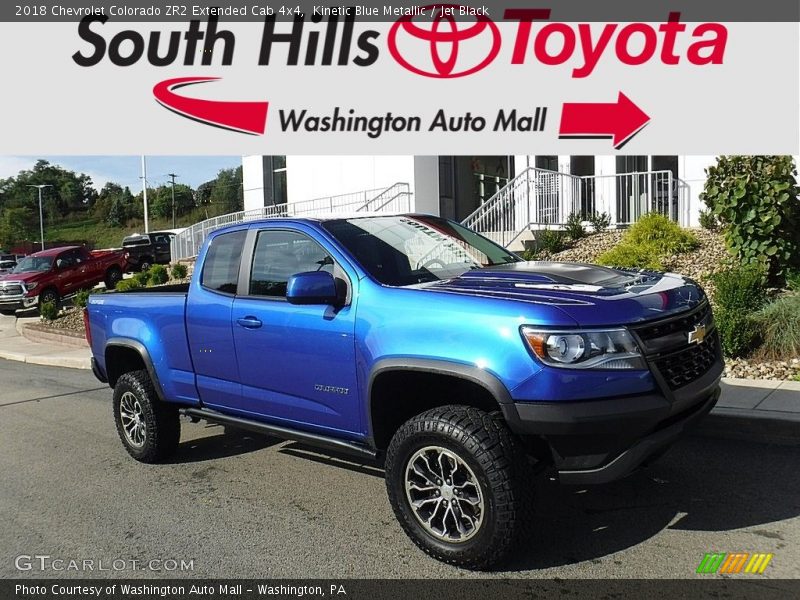 Kinetic Blue Metallic / Jet Black 2018 Chevrolet Colorado ZR2 Extended Cab 4x4
