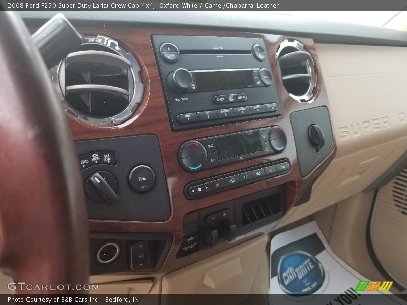 Oxford White / Camel/Chaparral Leather 2008 Ford F250 Super Duty Lariat Crew Cab 4x4