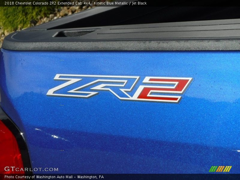 Kinetic Blue Metallic / Jet Black 2018 Chevrolet Colorado ZR2 Extended Cab 4x4
