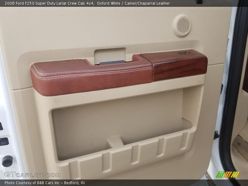 Oxford White / Camel/Chaparral Leather 2008 Ford F250 Super Duty Lariat Crew Cab 4x4
