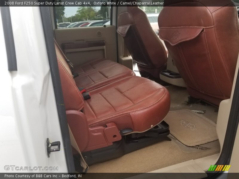Oxford White / Camel/Chaparral Leather 2008 Ford F250 Super Duty Lariat Crew Cab 4x4
