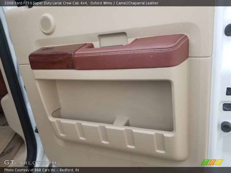 Oxford White / Camel/Chaparral Leather 2008 Ford F250 Super Duty Lariat Crew Cab 4x4