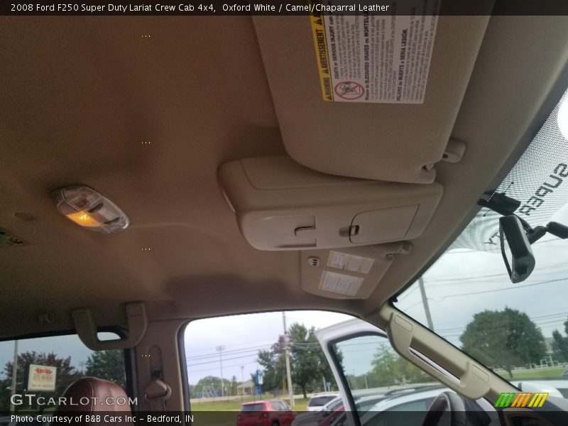 Oxford White / Camel/Chaparral Leather 2008 Ford F250 Super Duty Lariat Crew Cab 4x4