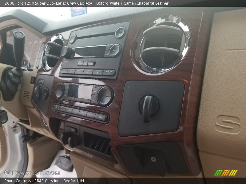 Oxford White / Camel/Chaparral Leather 2008 Ford F250 Super Duty Lariat Crew Cab 4x4
