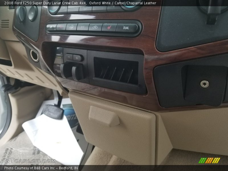 Oxford White / Camel/Chaparral Leather 2008 Ford F250 Super Duty Lariat Crew Cab 4x4
