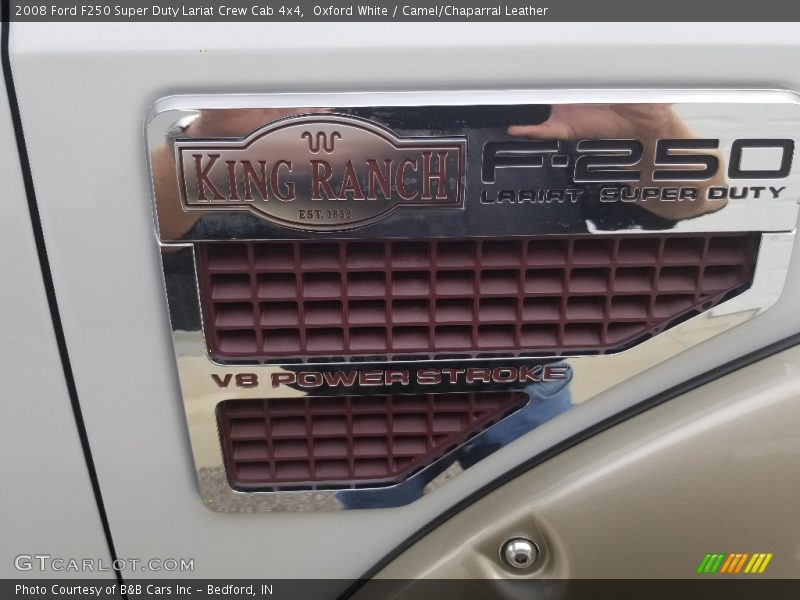 Oxford White / Camel/Chaparral Leather 2008 Ford F250 Super Duty Lariat Crew Cab 4x4