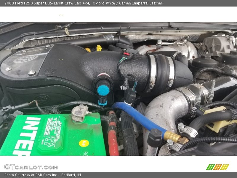 Oxford White / Camel/Chaparral Leather 2008 Ford F250 Super Duty Lariat Crew Cab 4x4