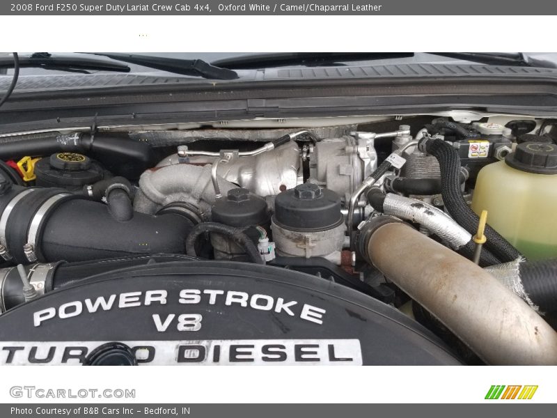 Oxford White / Camel/Chaparral Leather 2008 Ford F250 Super Duty Lariat Crew Cab 4x4