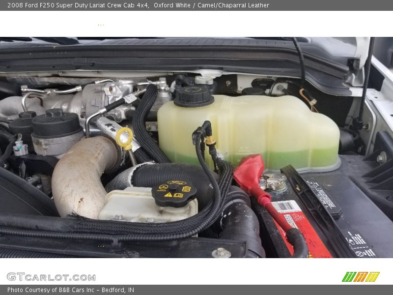 Oxford White / Camel/Chaparral Leather 2008 Ford F250 Super Duty Lariat Crew Cab 4x4