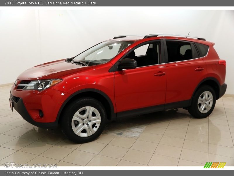 Barcelona Red Metallic / Black 2015 Toyota RAV4 LE