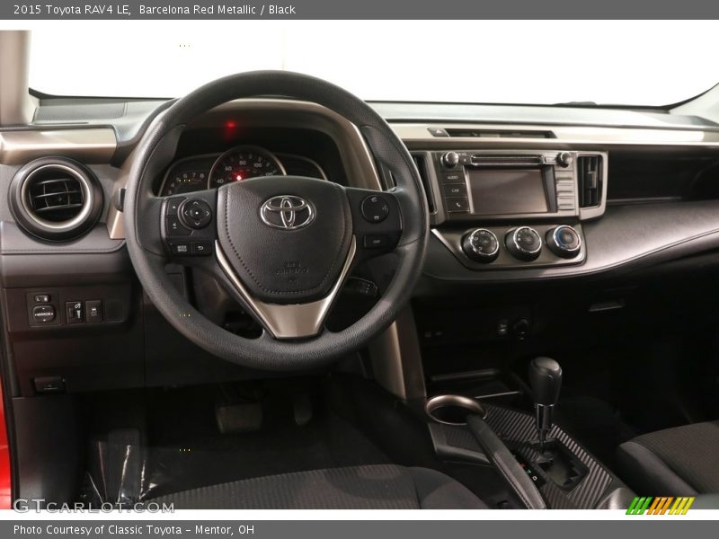 Barcelona Red Metallic / Black 2015 Toyota RAV4 LE