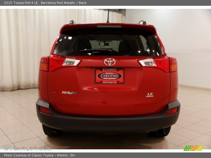 Barcelona Red Metallic / Black 2015 Toyota RAV4 LE