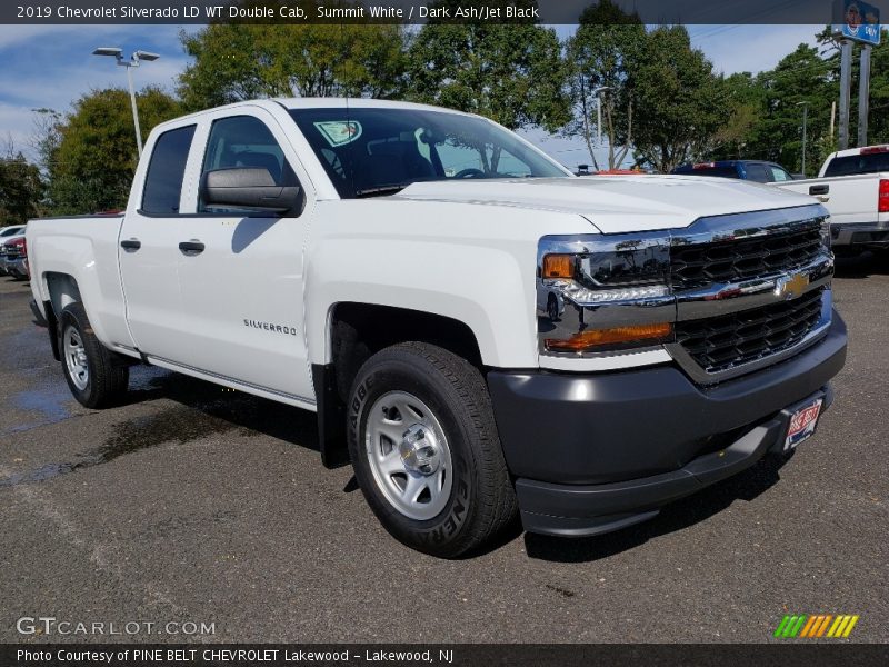 Summit White / Dark Ash/Jet Black 2019 Chevrolet Silverado LD WT Double Cab