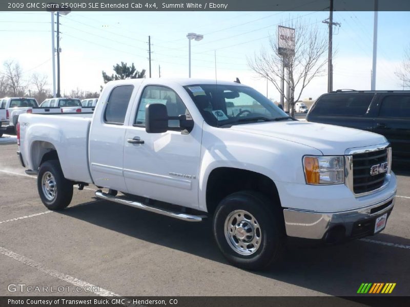 Summit White / Ebony 2009 GMC Sierra 2500HD SLE Extended Cab 4x4