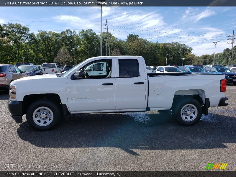 Summit White / Dark Ash/Jet Black 2019 Chevrolet Silverado LD WT Double Cab