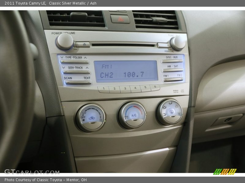 Classic Silver Metallic / Ash 2011 Toyota Camry LE