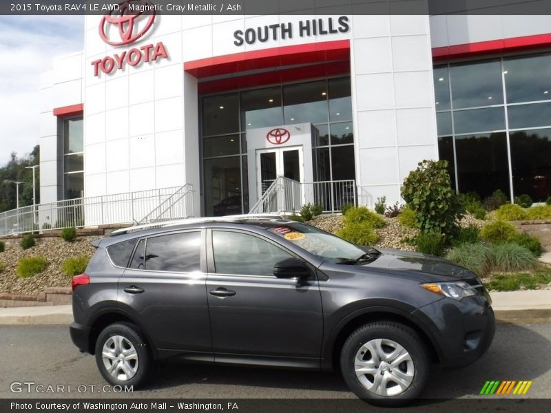 Magnetic Gray Metallic / Ash 2015 Toyota RAV4 LE AWD
