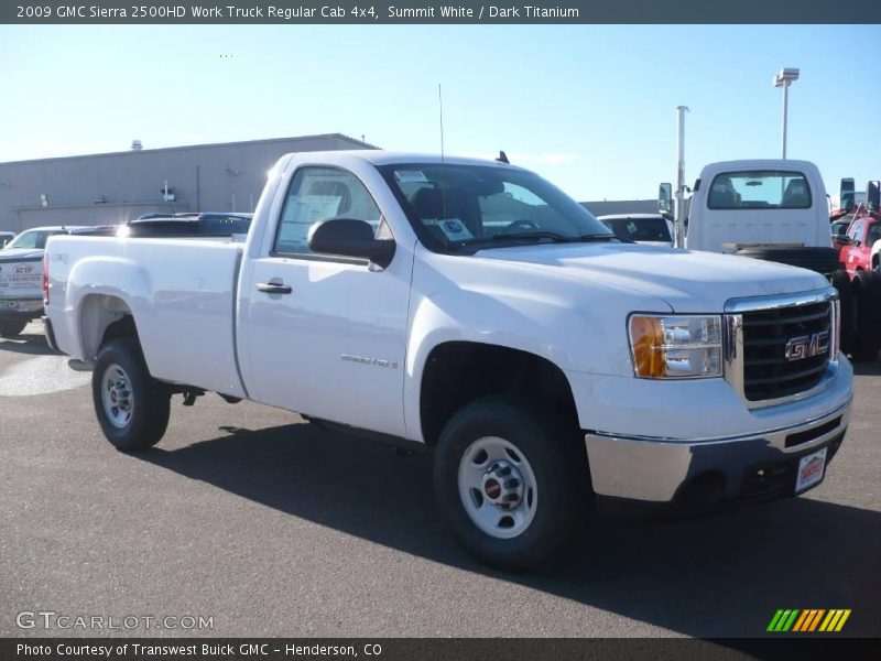 Summit White / Dark Titanium 2009 GMC Sierra 2500HD Work Truck Regular Cab 4x4