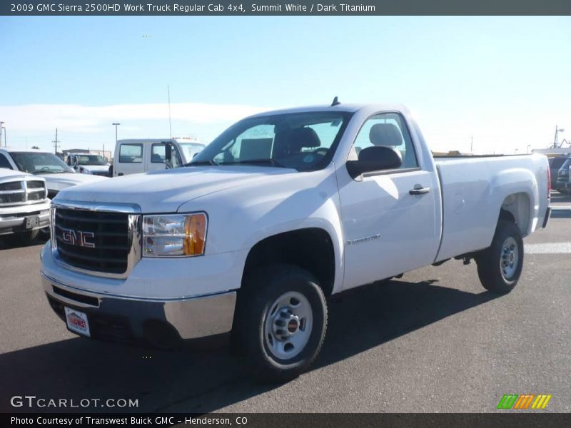 Summit White / Dark Titanium 2009 GMC Sierra 2500HD Work Truck Regular Cab 4x4