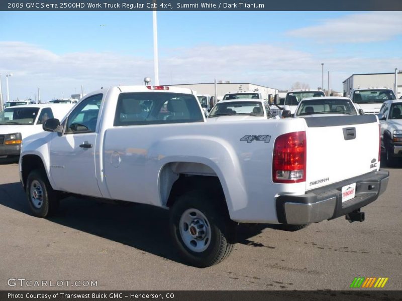 Summit White / Dark Titanium 2009 GMC Sierra 2500HD Work Truck Regular Cab 4x4