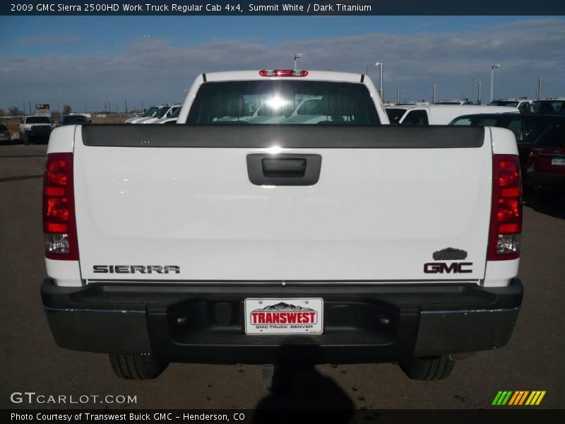 Summit White / Dark Titanium 2009 GMC Sierra 2500HD Work Truck Regular Cab 4x4