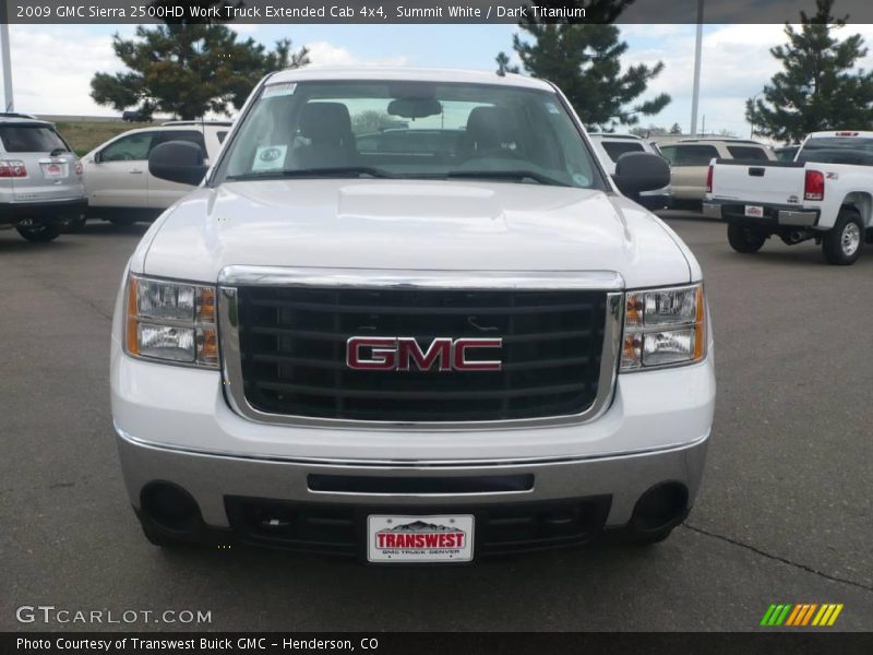 Summit White / Dark Titanium 2009 GMC Sierra 2500HD Work Truck Extended Cab 4x4