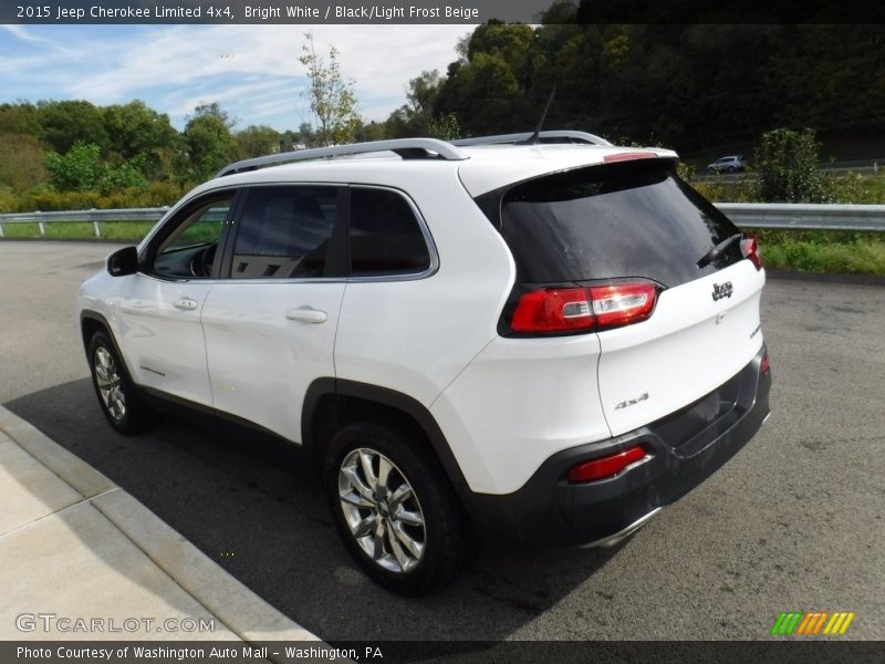 Bright White / Black/Light Frost Beige 2015 Jeep Cherokee Limited 4x4