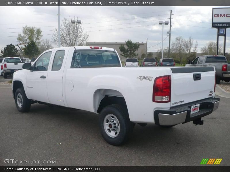 Summit White / Dark Titanium 2009 GMC Sierra 2500HD Work Truck Extended Cab 4x4