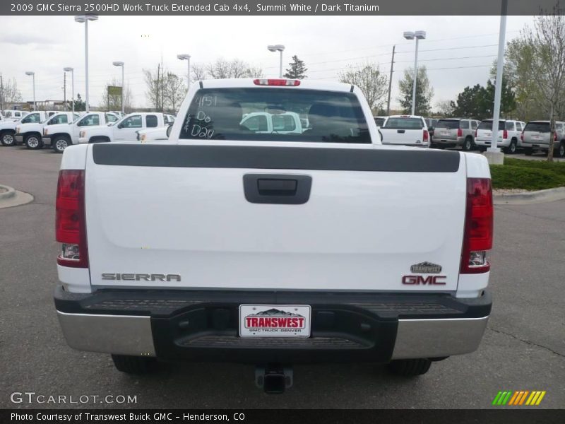 Summit White / Dark Titanium 2009 GMC Sierra 2500HD Work Truck Extended Cab 4x4