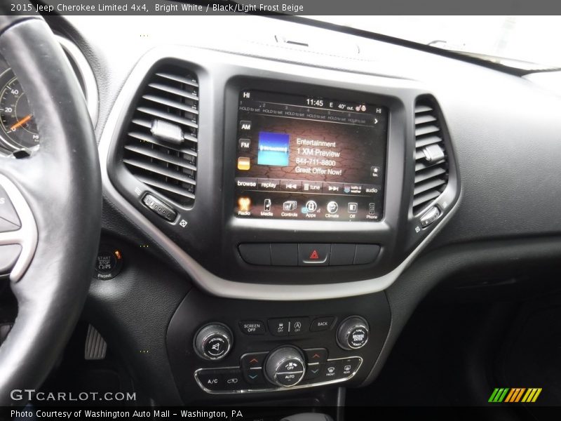 Bright White / Black/Light Frost Beige 2015 Jeep Cherokee Limited 4x4