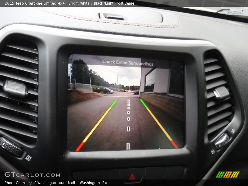 Bright White / Black/Light Frost Beige 2015 Jeep Cherokee Limited 4x4