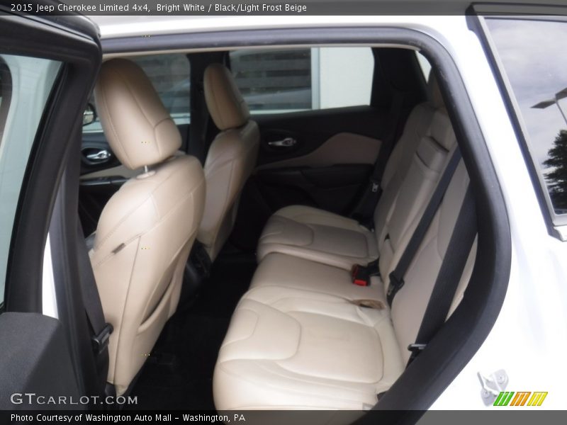 Bright White / Black/Light Frost Beige 2015 Jeep Cherokee Limited 4x4