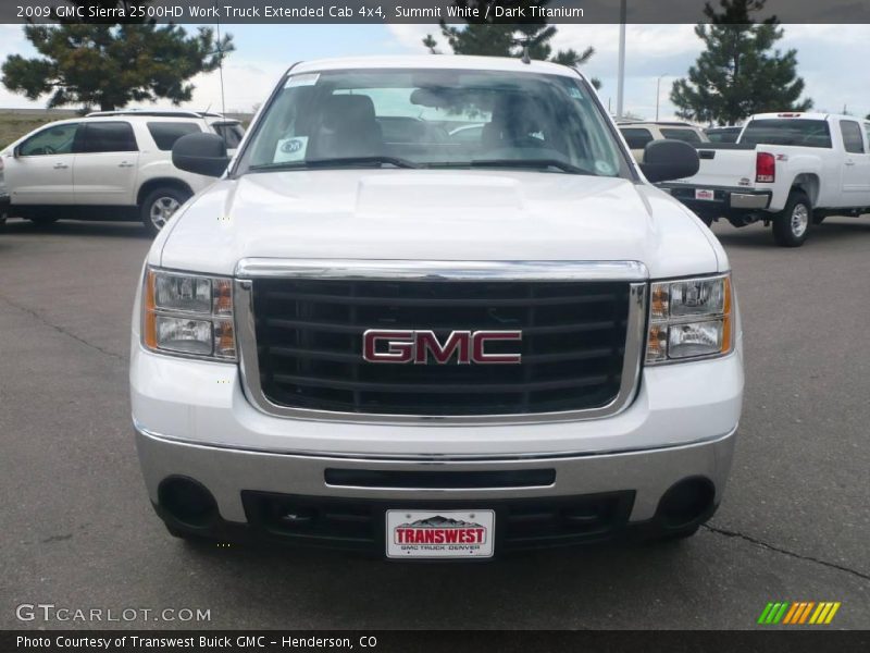 Summit White / Dark Titanium 2009 GMC Sierra 2500HD Work Truck Extended Cab 4x4
