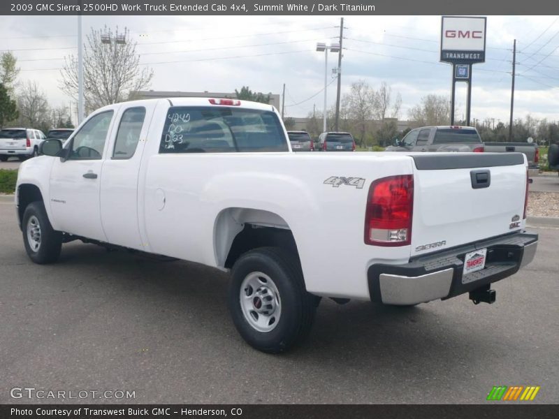 Summit White / Dark Titanium 2009 GMC Sierra 2500HD Work Truck Extended Cab 4x4