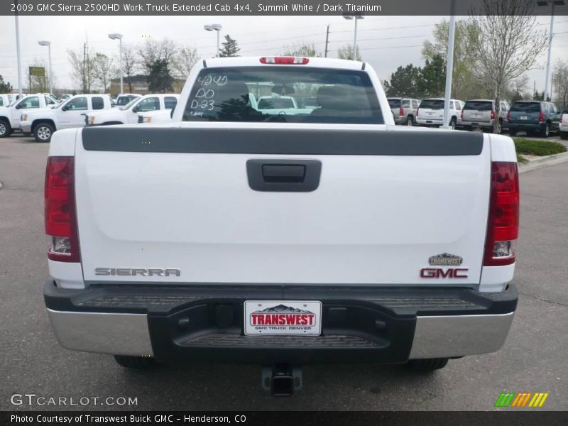 Summit White / Dark Titanium 2009 GMC Sierra 2500HD Work Truck Extended Cab 4x4