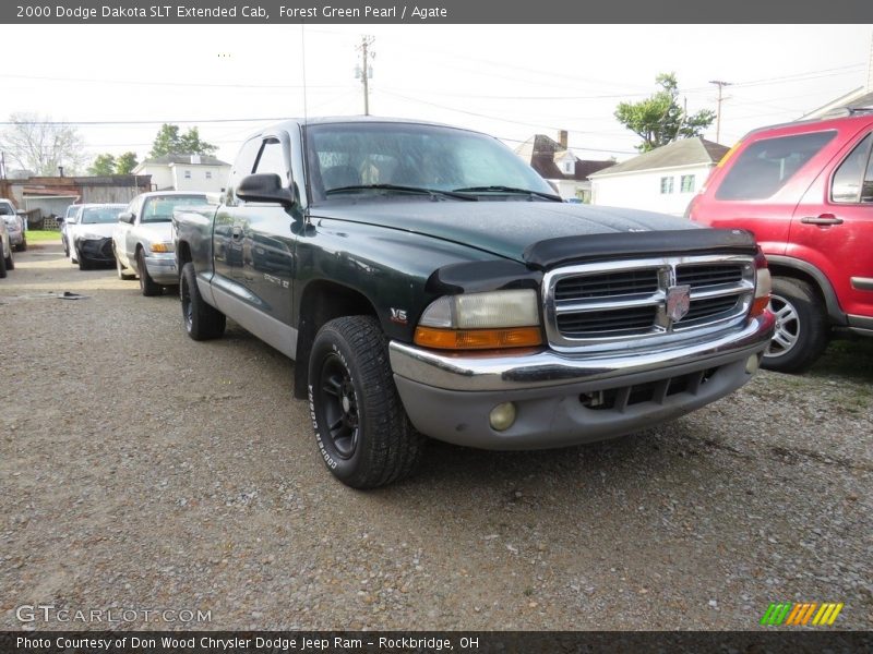 Forest Green Pearl / Agate 2000 Dodge Dakota SLT Extended Cab