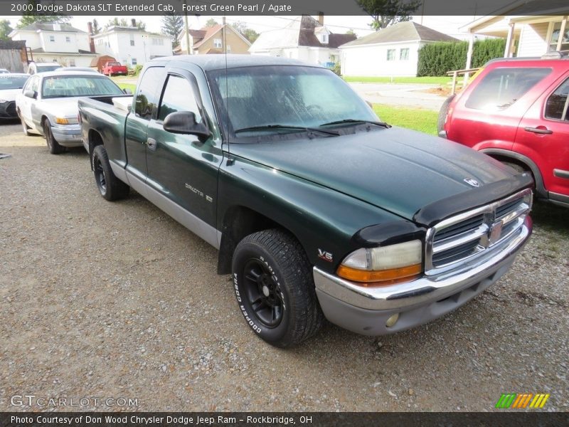 Forest Green Pearl / Agate 2000 Dodge Dakota SLT Extended Cab