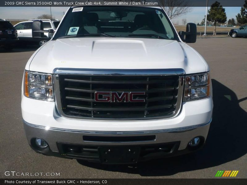 Summit White / Dark Titanium 2009 GMC Sierra 3500HD Work Truck Crew Cab 4x4