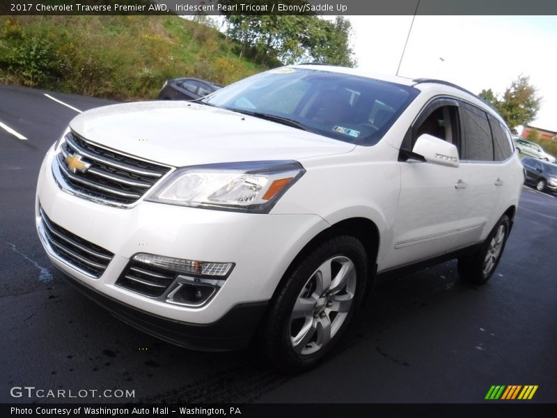 Iridescent Pearl Tricoat / Ebony/Saddle Up 2017 Chevrolet Traverse Premier AWD