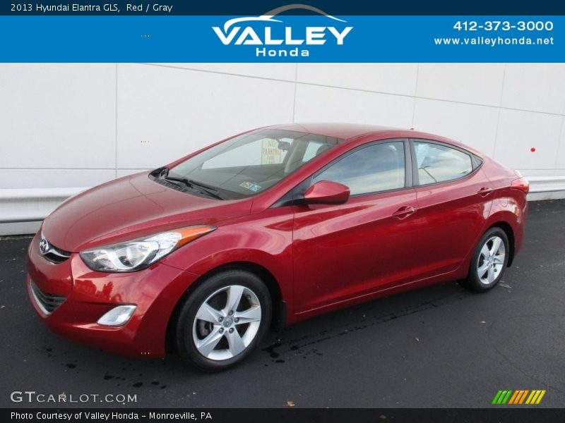 Red / Gray 2013 Hyundai Elantra GLS