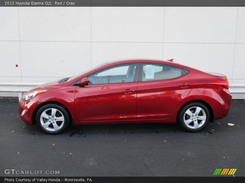 Red / Gray 2013 Hyundai Elantra GLS