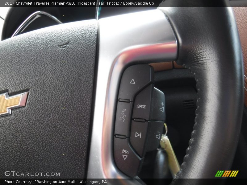 Iridescent Pearl Tricoat / Ebony/Saddle Up 2017 Chevrolet Traverse Premier AWD