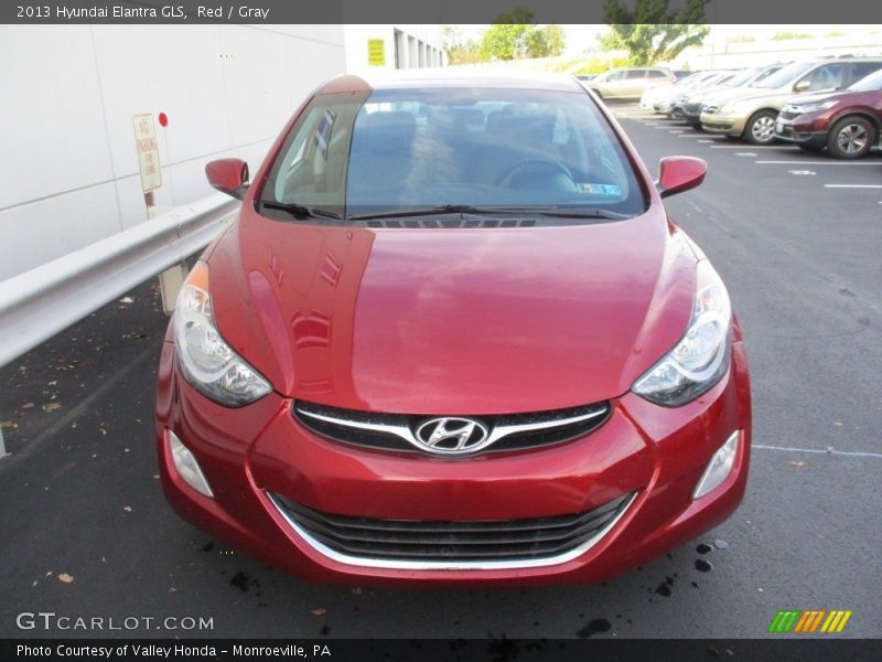 Red / Gray 2013 Hyundai Elantra GLS