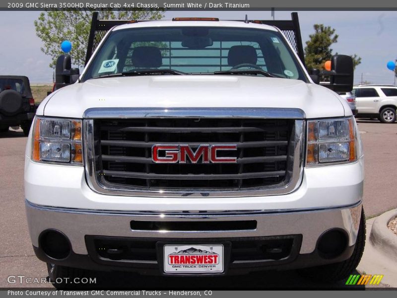 Summit White / Dark Titanium 2009 GMC Sierra 3500HD Regular Cab 4x4 Chassis