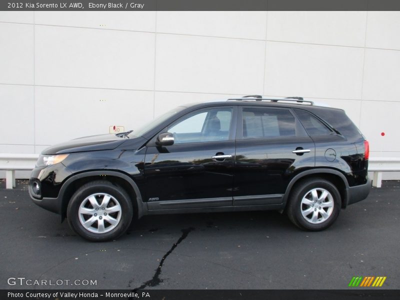 Ebony Black / Gray 2012 Kia Sorento LX AWD