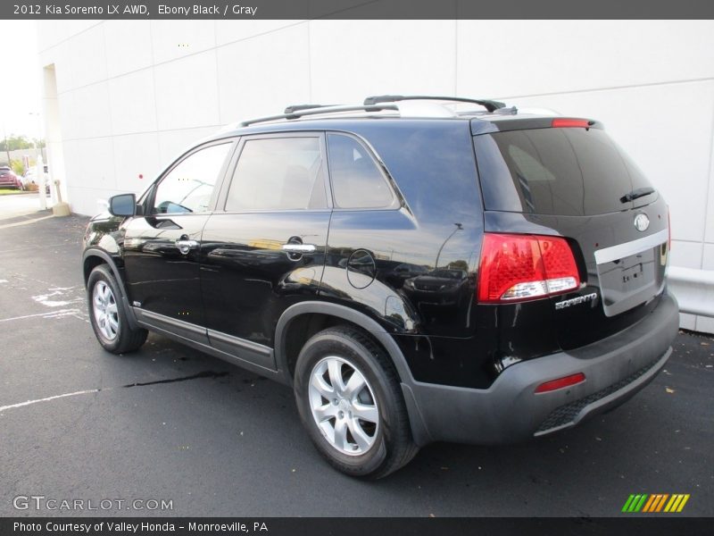 Ebony Black / Gray 2012 Kia Sorento LX AWD