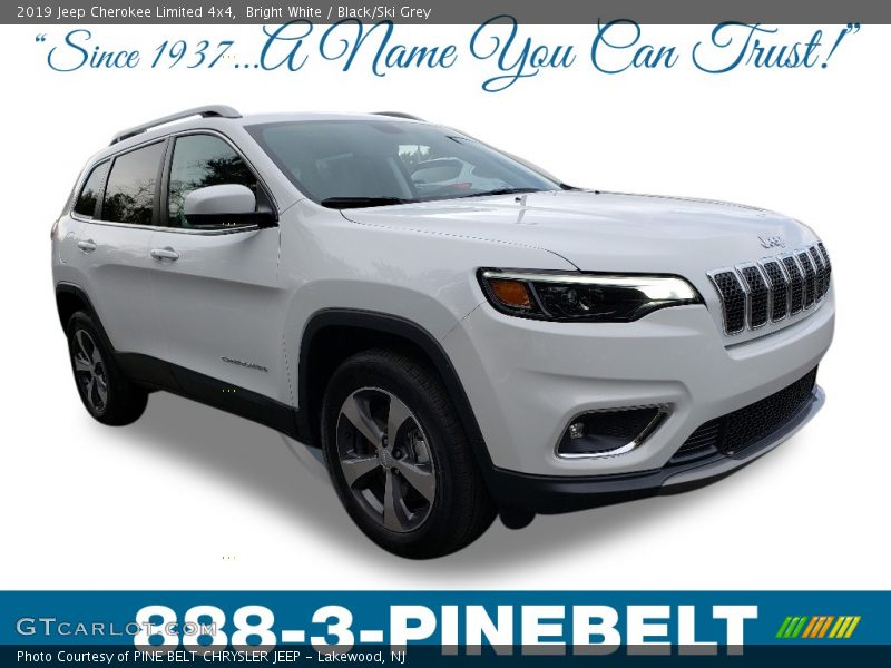 Bright White / Black/Ski Grey 2019 Jeep Cherokee Limited 4x4