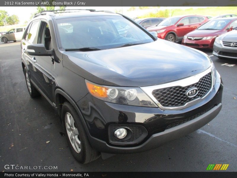 Ebony Black / Gray 2012 Kia Sorento LX AWD