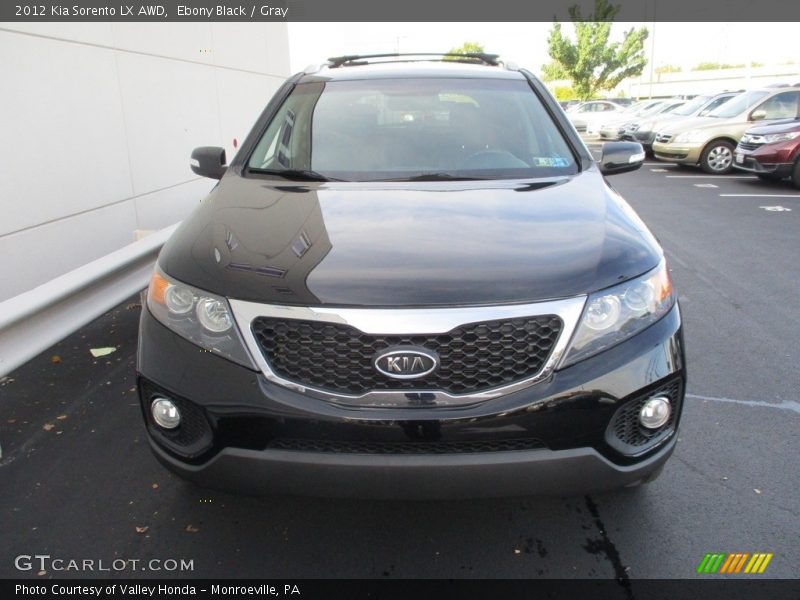 Ebony Black / Gray 2012 Kia Sorento LX AWD