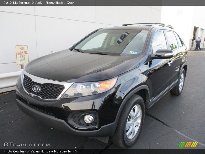 Ebony Black / Gray 2012 Kia Sorento LX AWD